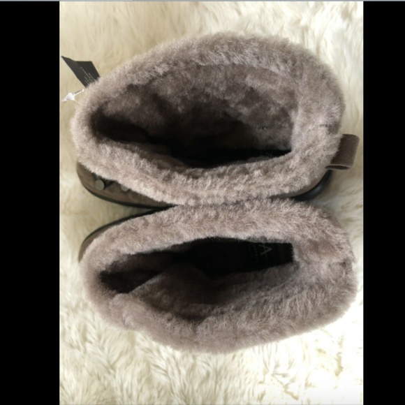 NEW $650 AQUATALIA LORENA GENUINE SHEARLING FUR LUXURY BOOT TAUPE 6 - Picture 7 of 7